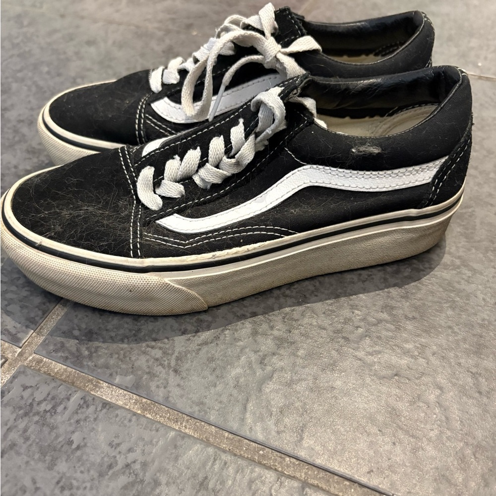 Vans Black and White Athletic Shoes